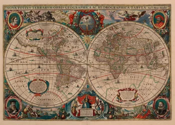 Neue geografische und hydrographische Karte des gesamten Erdkreises